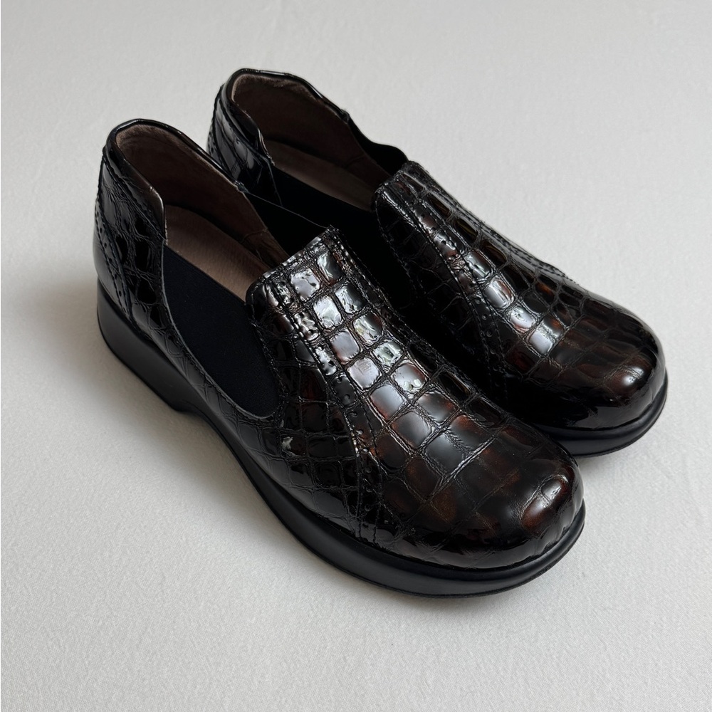Vintage Y2K Chunky Dromedaris Brown Leather Clogs Size 41